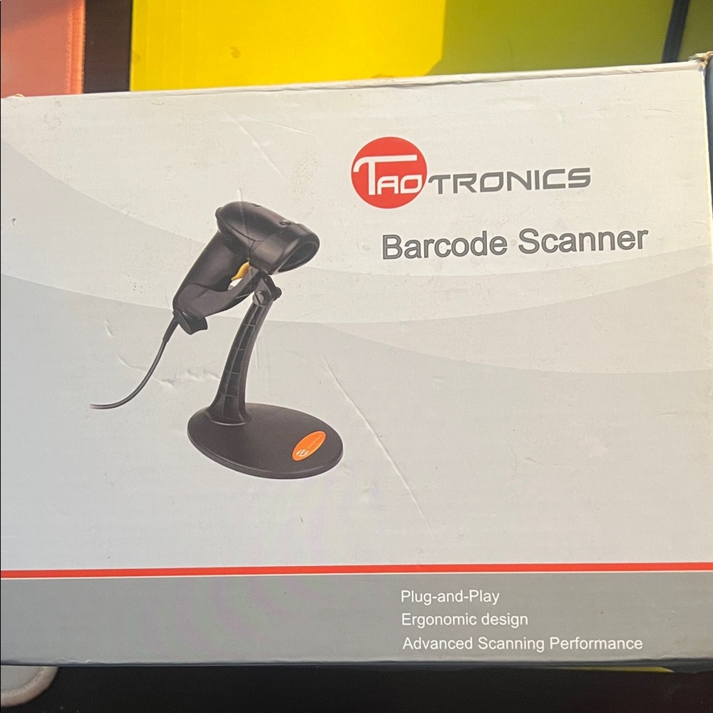 TaoTronics Black Barcode Scanner